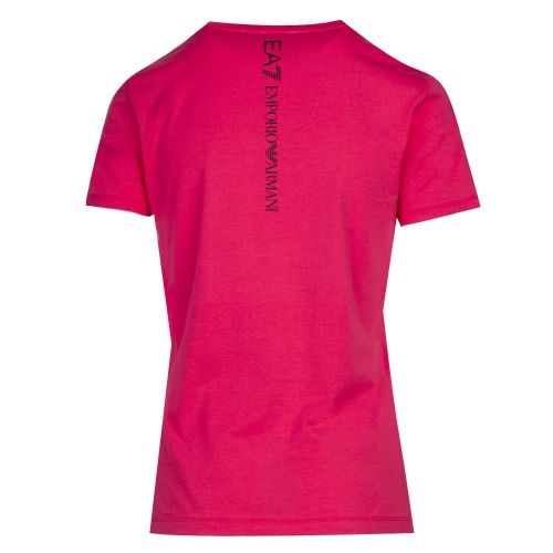 Womens Pink Train Logo Series S/s T Shirt 38119 by EA7 from Hurleys