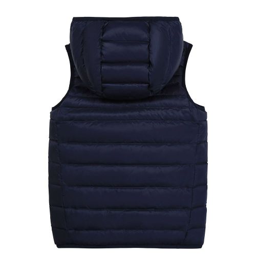 Boys Khaki/Navy Quilted Reversible Gilet 92782 by BOSS from Hurleys
