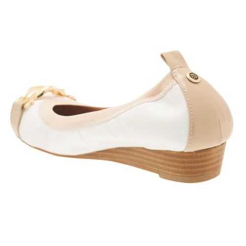 Womens White And Nude Eleena Ballerina Shoes 7137 by Moda In Pelle from Hurleys