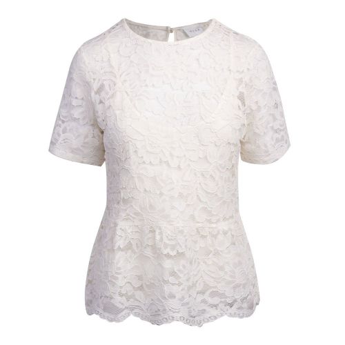 Womens Sandshell Viemilie Lace Top 86394 by Vila from Hurleys