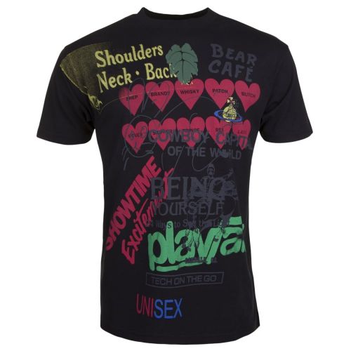 Anglomania Mens Black Printed Boxy S/s T Shirt 20686 by Vivienne Westwood from Hurleys