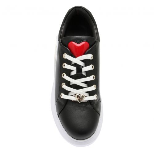 Womens Black Heart Detail Trainers 77799 by Love Moschino from Hurleys
