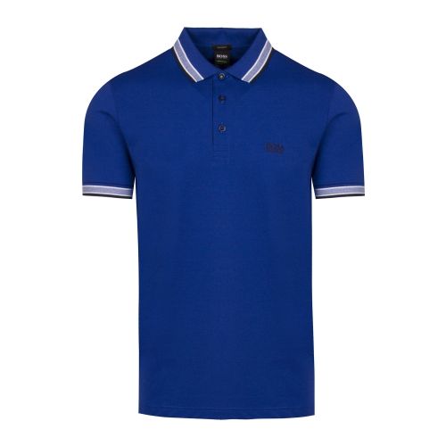 Athleisure Mens Blue Paddy Regular Fit S/s Polo Shirt 44704 by BOSS from Hurleys