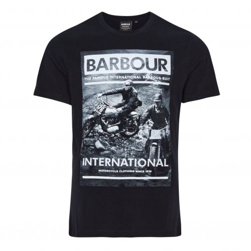 Mens Black Arch Downforce S/s T Shirt 95677 by Barbour International from Hurleys