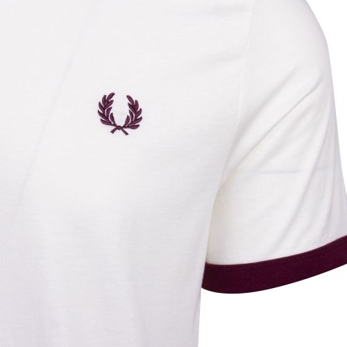 Mens Snow White Ringer S/s T Shirt 76958 by Fred Perry from Hurleys