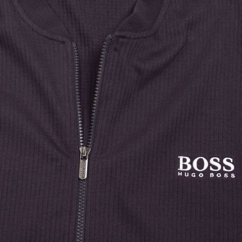 Mens Navy Waffle College Sweat Jacket 74409 by BOSS from Hurleys