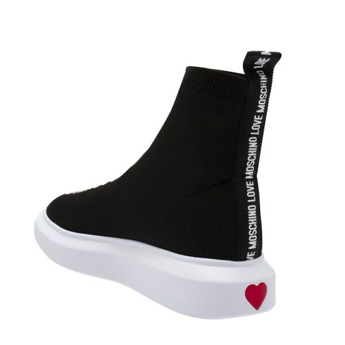 Womens Black Knit Hi Trainers 82187 by Love Moschino from Hurleys