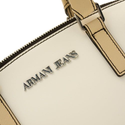 Womens White Colour Block Bag 69857 by Armani Jeans from Hurleys