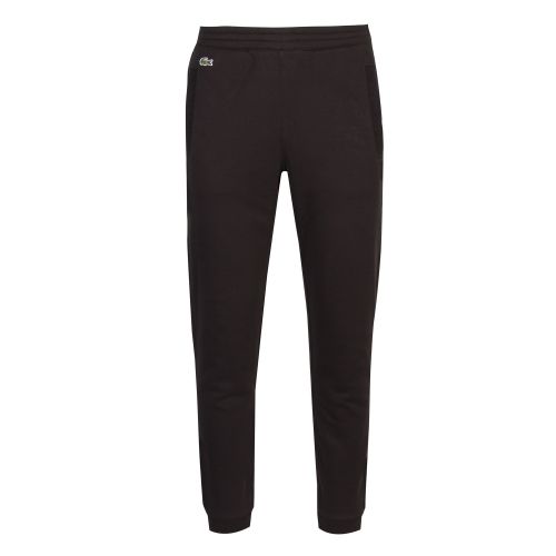 Mens Black Branded Tape Sweat Pants 48803 by Lacoste from Hurleys