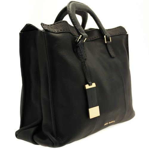 Womens Black Gaitier Exotic Stab Stitch Large Tote Bag 12087 by Ted Baker from Hurleys