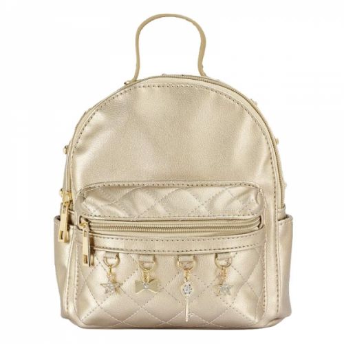 Girls Gold Quilted Charms Small Backpack 58376 by Mayoral from Hurleys