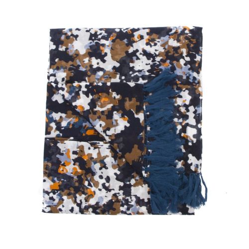 Casual Womens Navy Napuzzle Print Scarf 26578 by BOSS from Hurleys