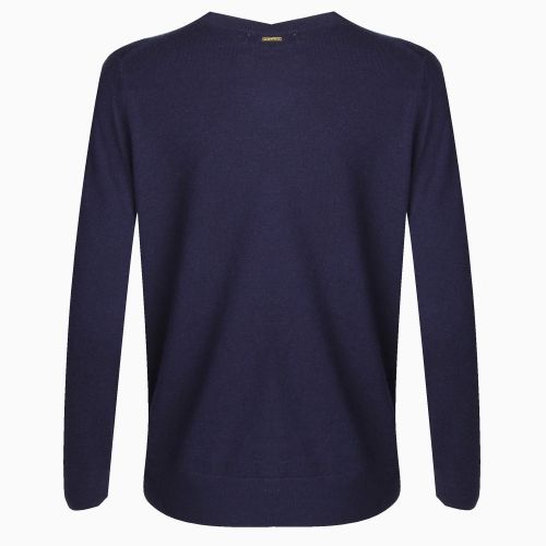Womens True Navy Kors Crew Neck Knitted Top 35623 by Michael Kors from Hurleys