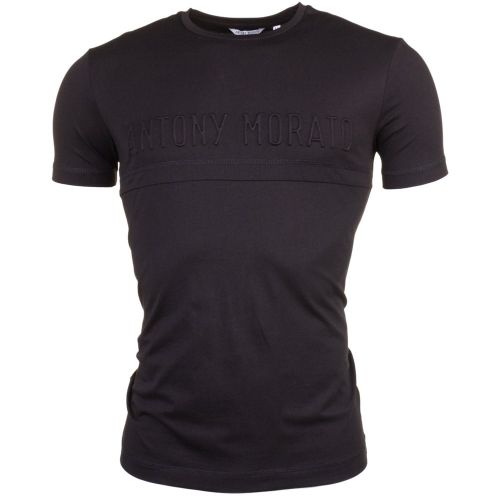 Mens Black Silver Label Branded S/s Tee Shirt 65175 by Antony Morato from Hurleys