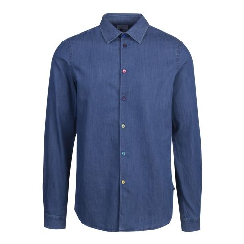 Mens Mid Wash Tailored Fit Denim L/s Shirt 52473 by PS Paul Smith from Hurleys