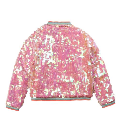 Girls Pink Sequin Bomber Jacket 55755 by Billieblush from Hurleys