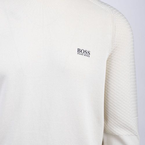 Athleisure Mens Oat Ronard Crew Neck Knitted Jumper 98331 by BOSS from Hurleys
