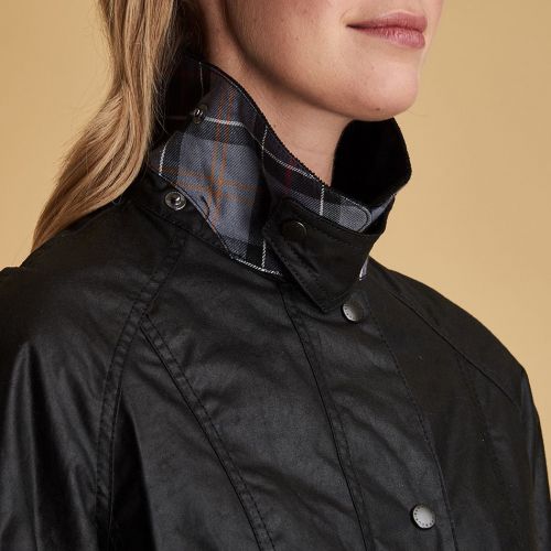 Barbour Waxed Jacket Womens Black Beadnell