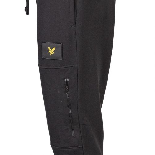 Mens Jet Black Pocket Sweat Pants 103394 by Lyle and Scott from Hurleys