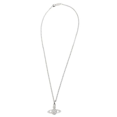 Vivienne Westwood Mini Bas Silver Necklace Argento.com