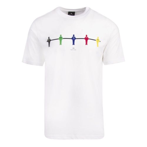 Mens White Table Football Regular Fit S/s T Shirt 83200 by PS Paul Smith from Hurleys