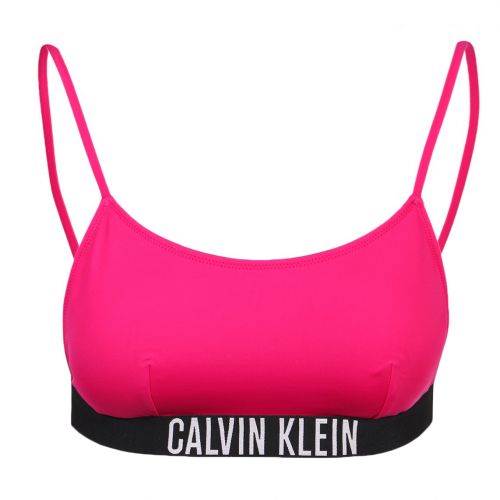 Womens Royal Pink Logo Band Bralette Bikini Top 105257 by Calvin Klein from Hurleys