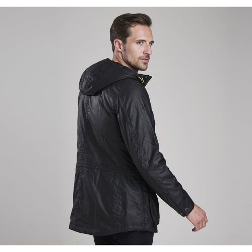 Mens Black Fog Waxed Parka 64644 by Barbour International from Hurleys