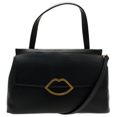 Womens Black Gertie Leather Large Bag 49404 by Lulu Guinness from Hurleys