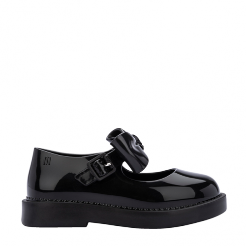 Girls Black Mini Lola Bow Shoes (4-11) 100354 by Mini Melissa from Hurleys