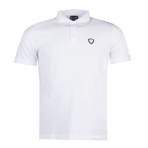 Mens White Train Core Shield S/s Polo Shirt 30647 by EA7 from Hurleys