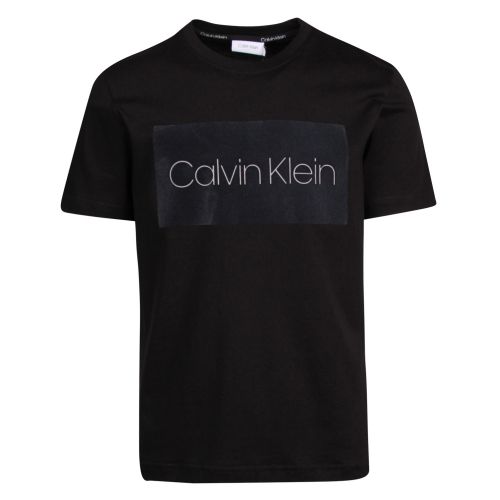 Mens Black Block Logo S/s T Shirt 52183 by Calvin Klein from Hurleys