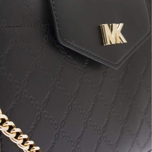 Womens Black Chain Embossed Large Convertible Crossbody Clutch Bag 39898 by Michael Kors from Hurleys