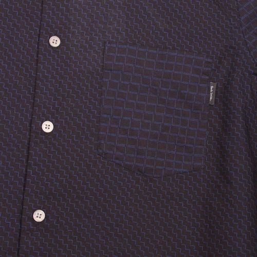 Mens Indigo Print Panel Casual Fit L/s Shirt 48611 by PS Paul Smith from Hurleys