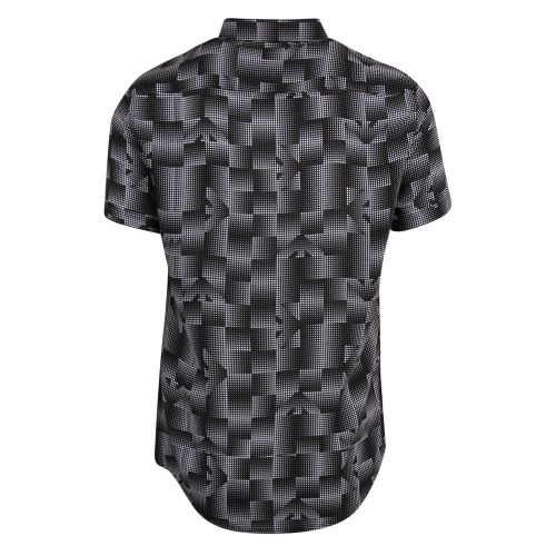 Mens Black Eagle Print Casual S/s Shirt 55510 by Emporio Armani from Hurleys