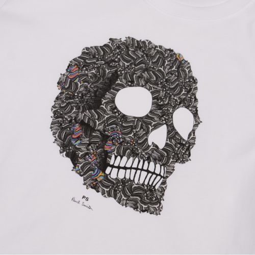Mens White Skull Print Regular Fit S/s T Shirt 48620 by PS Paul Smith from Hurleys