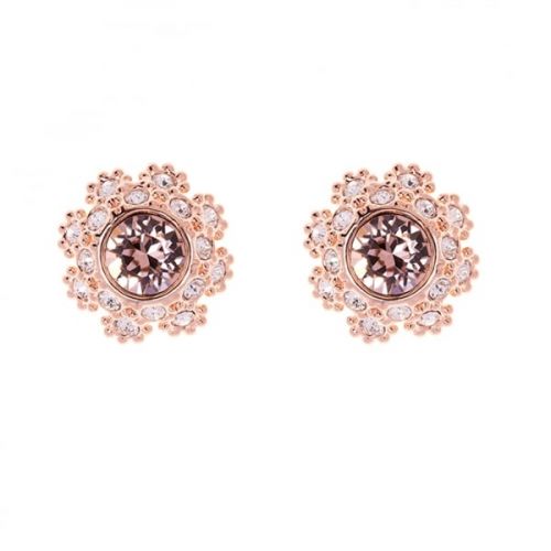 Womens Rose Gold Seraa Crystal Daisy Lace Stud Earrings 15977 by Ted Baker from Hurleys