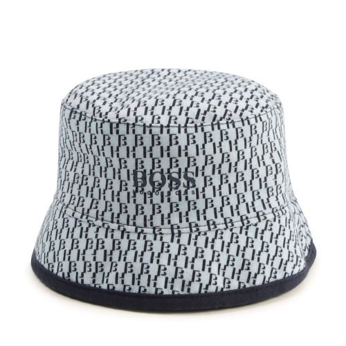 Baby Navy Reversible Bucket Hat 85229 by BOSS from Hurleys