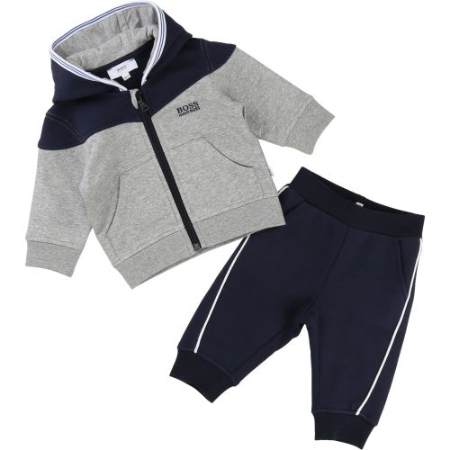Baby Grey Hooded Tracksuit 13255 by BOSS from Hurleys
