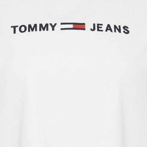 Womens Classic White Clean Linear Logo S/s T Shirt 50227 by Tommy Jeans from Hurleys