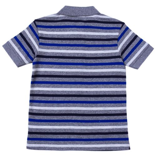 Boys Grey Striped S/s Polo Shirt 63948 by Lacoste from Hurleys