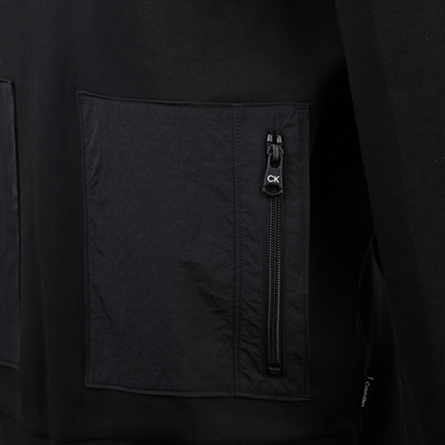 Mens Black Tech Repreve Zip Hoodie 107606 by Calvin Klein from Hurleys