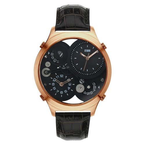 Womens Rose Gold & Black Quadra Watch 67113 by Storm from Hurleys