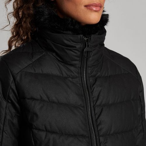 Womens Black Premium Baseline Wax Jacket 51383 by Barbour International from Hurleys