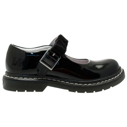Girls Black Patent Frankie Shoes (26-38) 62815 by Lelli Kelly from Hurleys