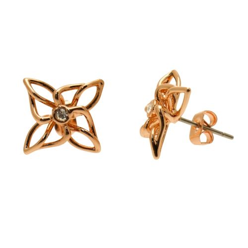 Womens Rose Gold & Crystal Carmena Earring 7427 by Ted Baker from Hurleys