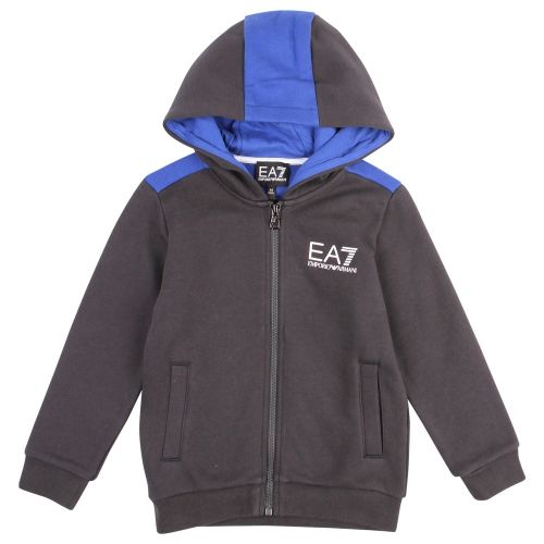 Boys Navy Branded Hooded Zip Tracksuit 48189 by EA7 from Hurleys