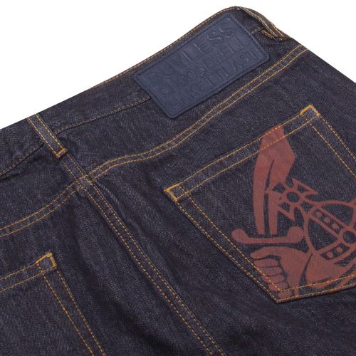 Anglomania Mens Blue Branded Tapered Fit Jeans 29578 by Vivienne Westwood from Hurleys