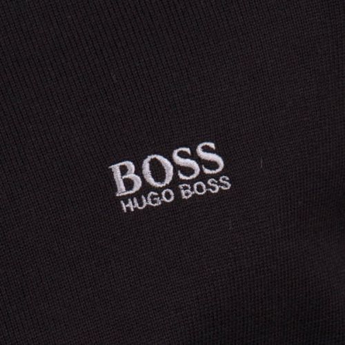 Mens Black Zome Zip Through Knitted Jumper 15194 by BOSS from Hurleys
