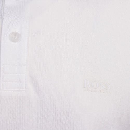 BOSS Polo Shirt Mens White Piro S/s 