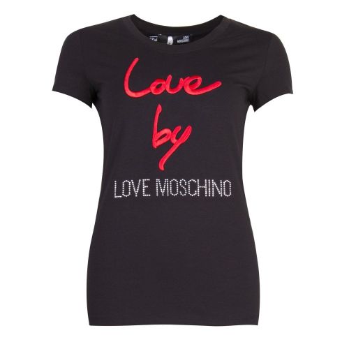 Womens Black Love By S/s T Shirt 26918 by Love Moschino from Hurleys